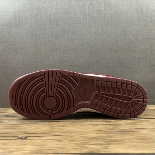 NK Dunk White and Wine Red
