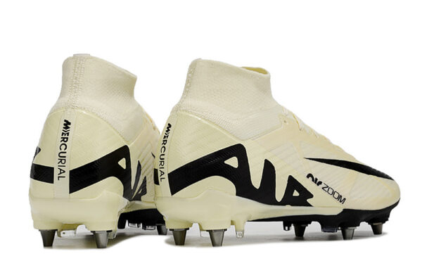 Nike-Air-Zoom-Mercurial-Superfly-IX-Elite-SG-Beige-_-Negro-3.jpeg Nike Air Zoom Mercurial Superfly IX Elite SG Beige / Negro caña alta con tacos móviles para la Copa del Mundo