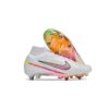 Nike Air Zoom Mercurial Superfly IX Elite SG Blanco / Rosado caña alta con tacos móviles para la Copa del Mundo