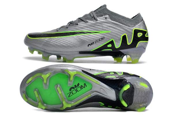 Nike-Air-Zoom-Mercurial-Vapor-15-Elite-XXV-FG-en-color-gris-y-verde-2-1.jpg Nike Air Zoom Mercurial Vapor 15 Elite XXV FG en color gris y verde.