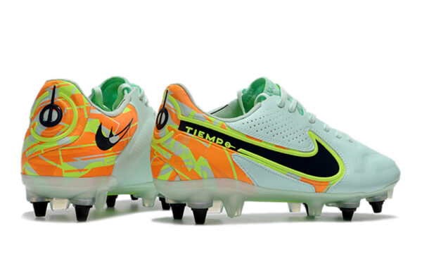 Nike-Tiempo-Legend-9-Elite-SG-Gris-con-detalles-verdes-y-naranjos-3.jpeg Nike Tiempo Legend 9 Elite SG Gris con detalles verdes y naranjos