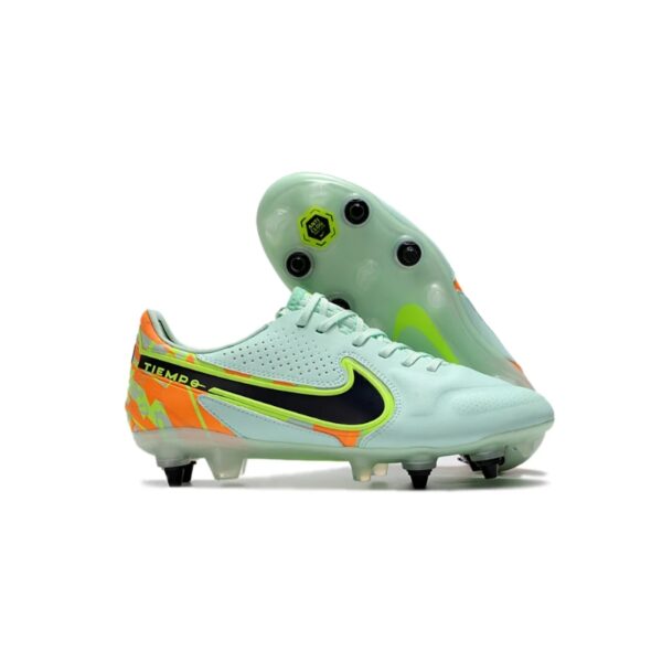 Nike-Tiempo-Legend-9-Elite-SG-Gris-con-detalles-verdes-y-naranjos.jpg Nike Tiempo Legend 9 Elite SG Gris con detalles verdes y naranjos